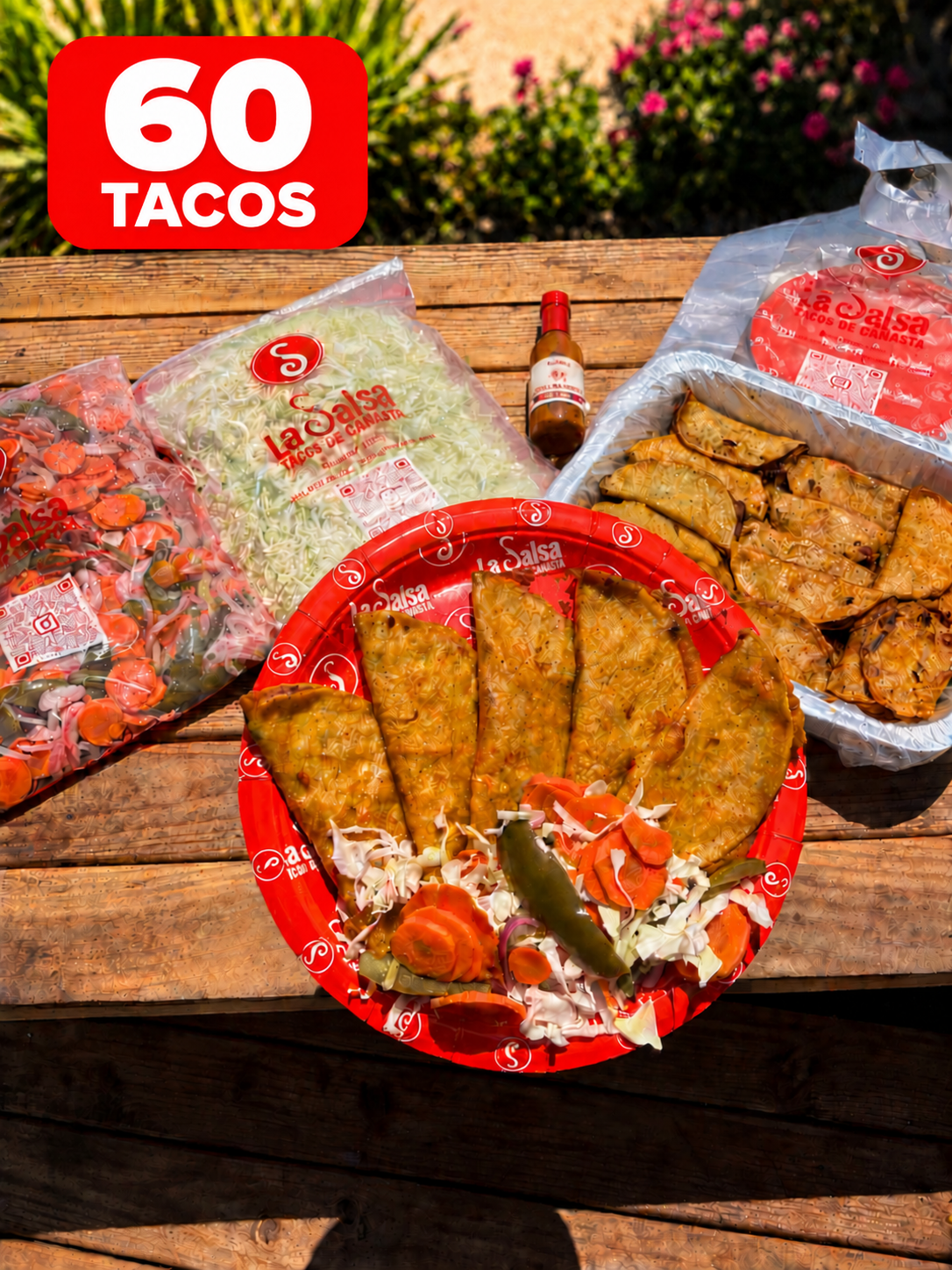 60 Tacos – Ideal para hasta 10 personas