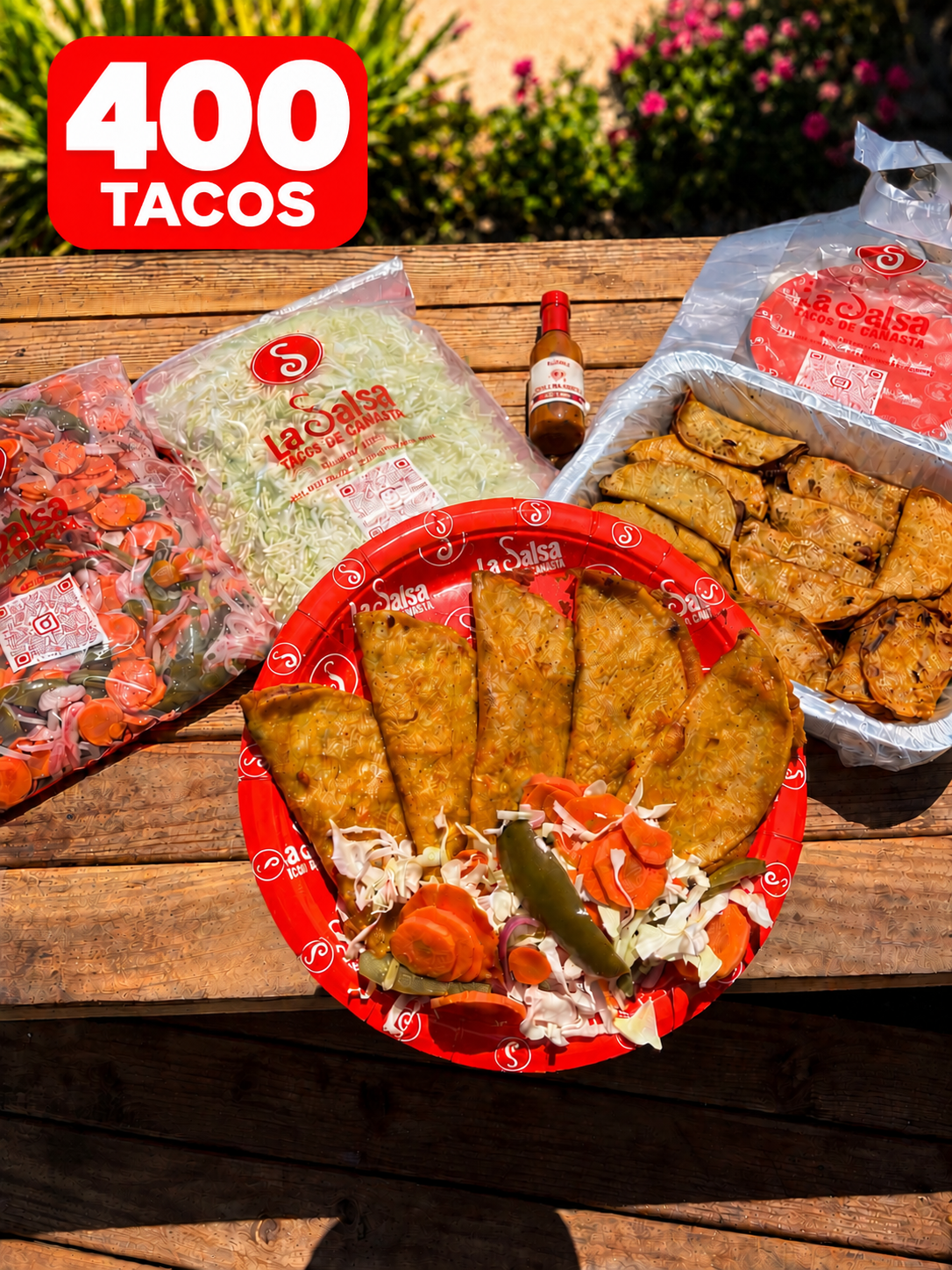 400 Tacos – Ideal para hasta 65 personas